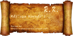 Rázga Kornél névjegykártya